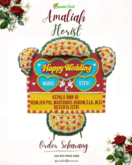 Papan Bunga Pernikahan Wanamulya